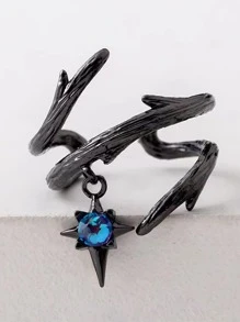 1pair Fashion Copper Thorns Design Ear Cuff For Women For Birthday's Gift - Black - View 4