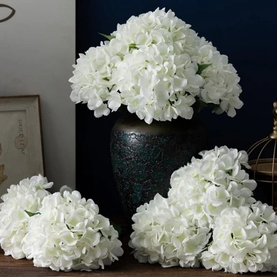 MEHELANY 1 Stück 47 cm hohe hochwertige künstliche Seiden-Hortensie, realistische Kunstblume für DIY Hochzeitssträuße, Partys, Wohnzimmer, Küche, Garten, Hotel, Büro, Valentinstag, Muttertag, Geburtstagsgeschenk Dekoration, Frühlings-Heim-Garten-Party Deko, DIY Bogen-Kranz Dekoration, auch ein tolles Geschenk für Mädchen