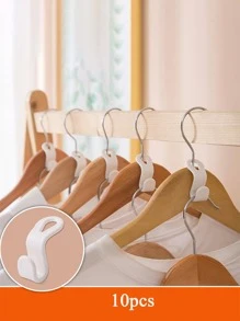 10入組/套ABS衣架連接器掛鉤現代主義家用衣架延長夾