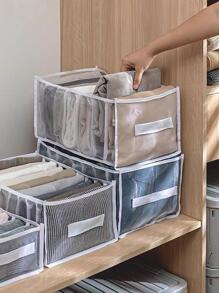 1pc Hộp đựng đồ giường có ngăn, Hộp đựng quần áo có ngăn chia, Túi đựng đồ dưới đáy giường thiết kế dạng hộp cao, Hoàn hảo để sắp xếp và phân loại quần áo theo mùa, Trang trí mùa thu, Trang trí lễ hội, Trang trí phòng, Trang trí nhà, Trang trí mùa thu, Trang trí phòng ngủ - trắng - Xem 3