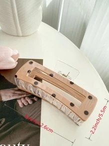 1 件隨機色塊矩形設計發爪 - 彩色 - 查看 5