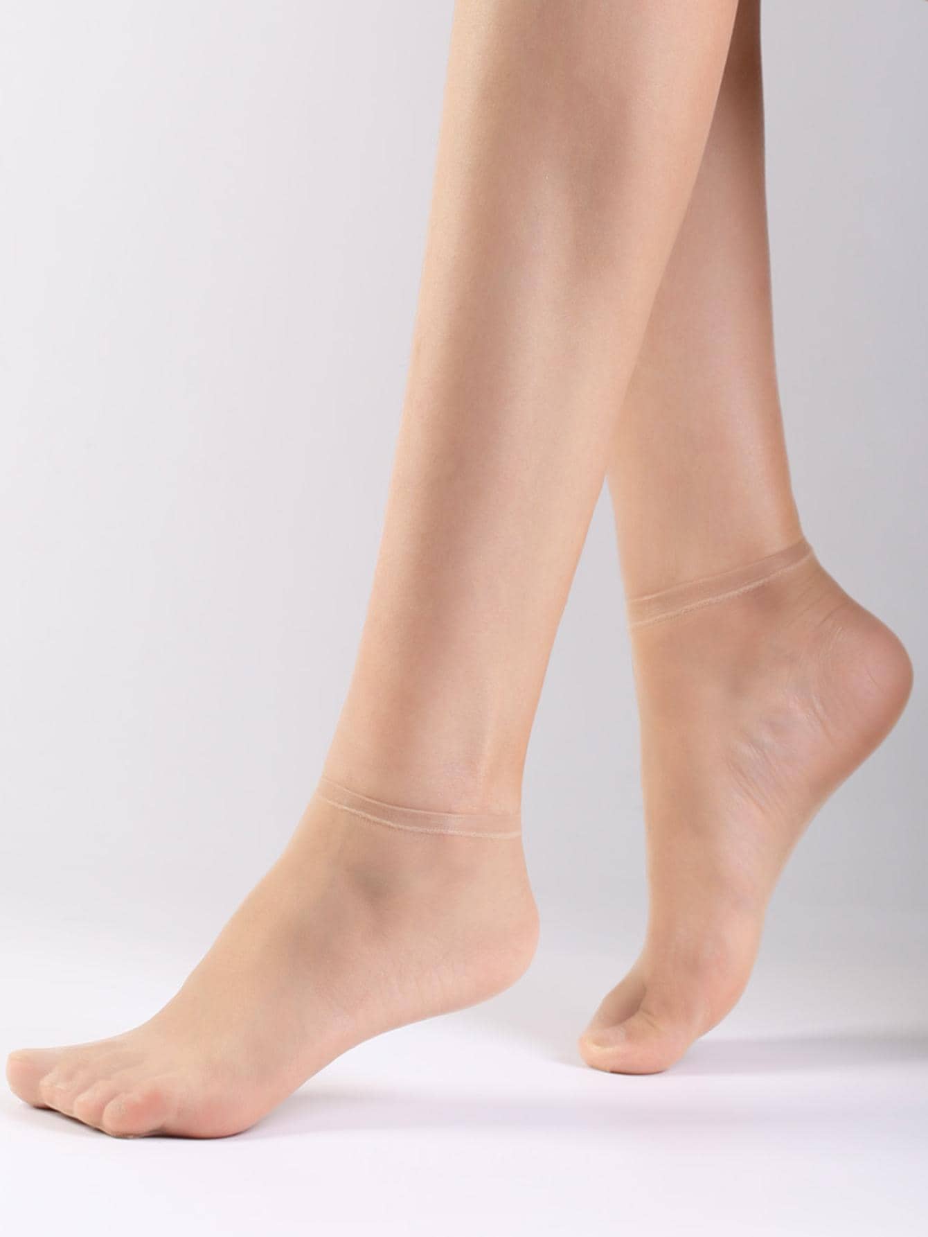 5pairs Women Solid Breathable Casual Ankle Socks For Summer - Apricot - View 1