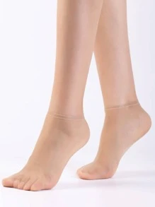 5pairs Women Solid Breathable Casual Ankle Socks For Summer - Apricot - View 2