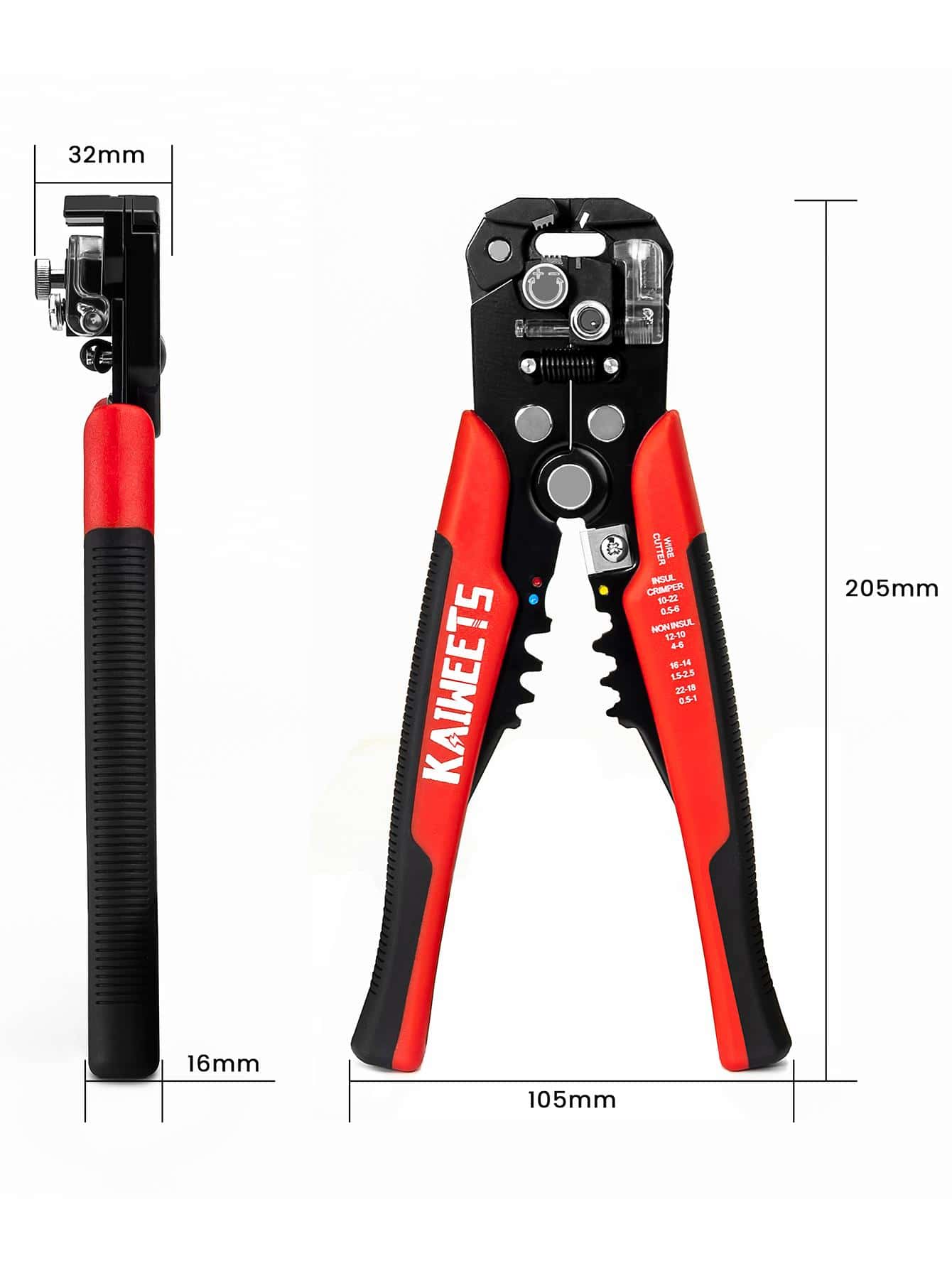 KAIWEETS Self Adjusting Wire Stripping tool 3 in 1 Heavy Duty
