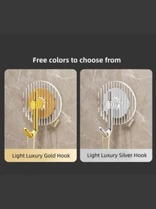 Móc Acrylic Móc dính không cần khoan Móc dính chắc chắn không để lại dấu Móc dính cửa sau chìa khóa cửa nhà vệ sinh Móc treo khăn quần áo 1 cái - Bạc - Xem 7