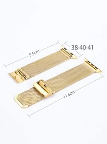 1 Dây đeo đồng hồ thời trang bằng thép không gỉ màu vàng cho nam nữ để trang trí - Vàng - Xem 7