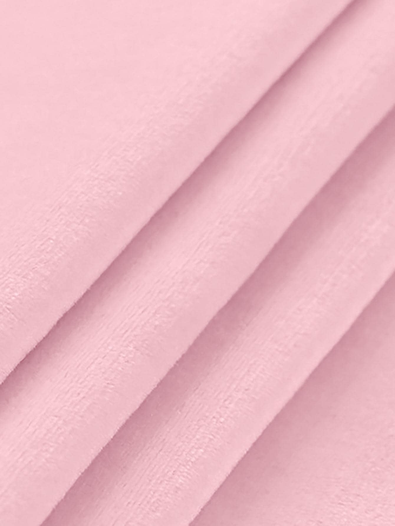 1pc Solid Color Stretchy Chair Slipcover, Pink Polyester Dining Chair