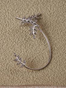1 pièce Enveloppement d'oreille avec strass - Argent - Voir 2
