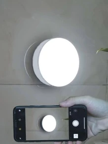 1pc ABS Under Cabinet Light, Modernist Round LED Closet Light For Home - White - View 3