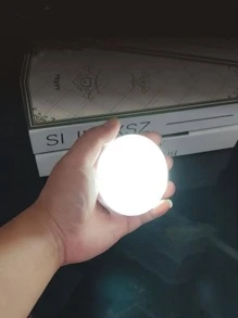 1pc ABS Under Cabinet Light, Modernist Round LED Closet Light For Home - White - View 2