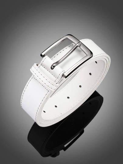 1pc Men Square Buckle Casual Belt For Daily Life Summer, School Fall, Autumn, Halloween Autumn-Winter Accessories,Suitable For Teens, Youth,Men,Casual, Outdoor, Athletic, Vacation, Graduation Gifts, Birthday, Daily Wear