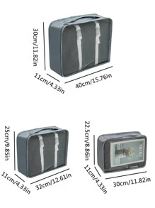 Travel Packing Cubes & Bags - Grey - View 3
