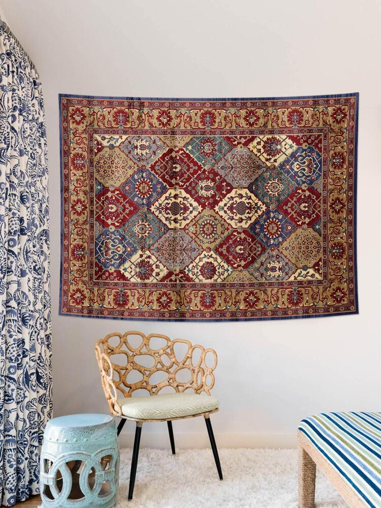 1pc Flower Pattern Tapestry, Modernist Flannelette Wall Blanket For Home, Flag For Room, Room Decor, Tapestry, Wall Decor, Wall Art ,Room Stuffs, Flags For Room, Home Decor, Wall Tapestry