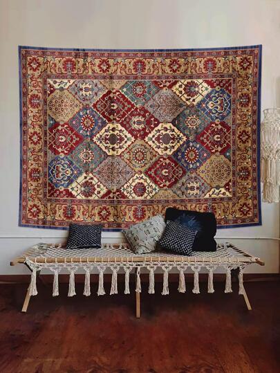 1pc Flower Pattern Tapestry, Modernist Flannelette Wall Blanket For Home, Flag For Room, Room Decor, Tapestry, Wall Decor, Wall Art ,Room Stuffs, Flags For Room, Home Decor, Wall Tapestry