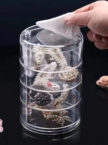 1 件多层可视可旋转珠宝收纳盒美容个人小物件架情人节返校