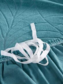 1入組藍色提花葉子圖案沙發套無填充物家用防水滌綸彈力沙發套 - 藍色 - 查看 6