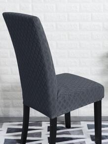 1入組簡約深灰色防潑濺椅套無填充物滌綸柔軟彈力家用椅套 - 深灰色 - 查看 4