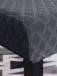 1入組簡約深灰色防潑濺椅套無填充物滌綸柔軟彈力家用椅套 - 深灰色 - 查看 5