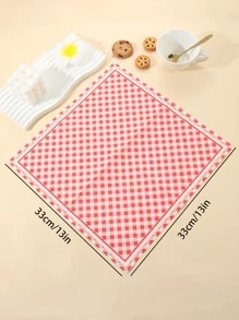 25入組方格圖案一次性餐巾紙質便攜式家用一次性餐巾 - 彩色 - 查看 2