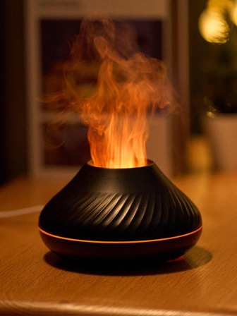 7色火焰空氣香氣迷你擴散器,個人書桌特別地安靜酷霧面USB加濕器帶自動關閉保護適用於臥室,辦公室,瑜伽