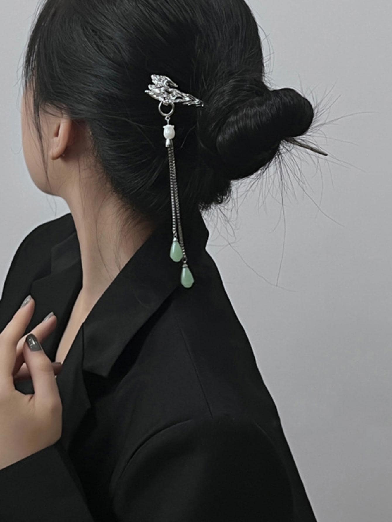 Bead Decor Hair Pin - Multicolor - View 1