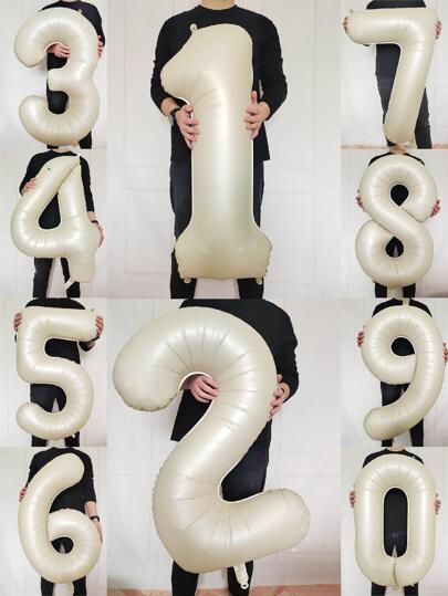 1pc Number Design Balloon, Modern Polyamide Decorative Balloon For Party