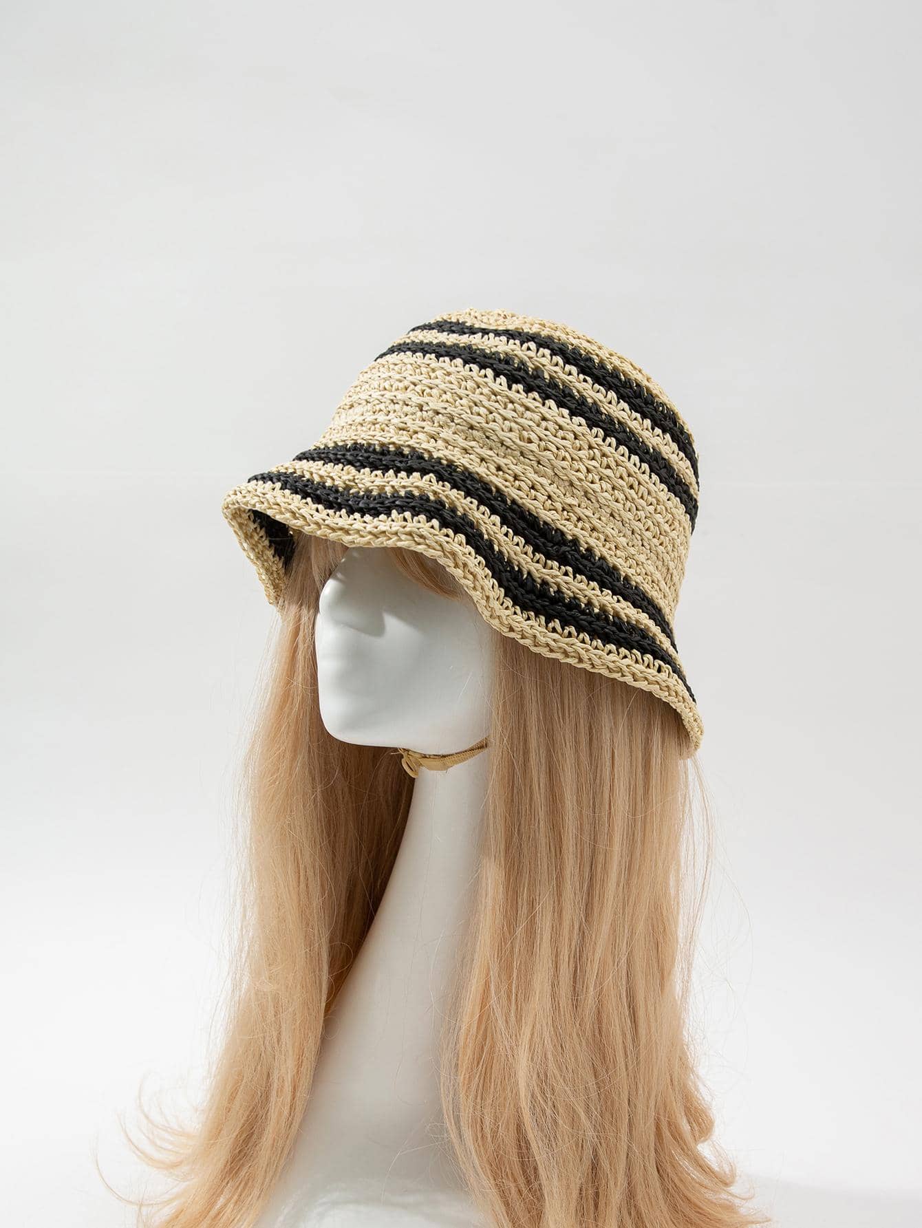 New Arrival Women's French Style Braided Straw Hat, Sun Protective Bucket/Bucket Hat - Beige - View 1
