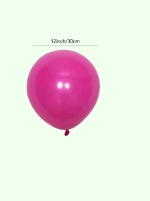 20pcs 12inch Random Color Matte Dark Green Purple White Blue Pink Latex Balloons Set For Theme Birthday Party Supplies Graduation Engagement Wedding Decorations Christmas BabyShower Balloon - Hot Pink - View 2