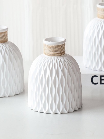 Pc Plastic Flower Vase Wit Unbreakable Small Bloemen Arrangement Home Centerpieces,Home ,Flower Vase,Centerpiece,Table Birthday Graduation Room Glass view 6