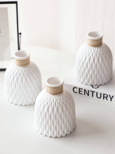 Pc Plastic Flower Vase Wit Unbreakable Small Bloemen Arrangement Home Centerpieces,Home ,Flower Vase,Centerpiece,Table Birthday Graduation Room Glass view 5