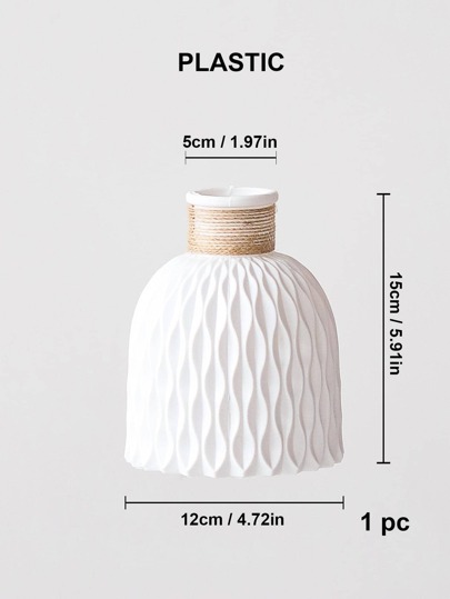 Pc Plastic Flower Vase Wit Unbreakable Small Bloemen Arrangement Home Centerpieces,Home ,Flower Vase,Centerpiece,Table Birthday Graduation Room Glass view 8