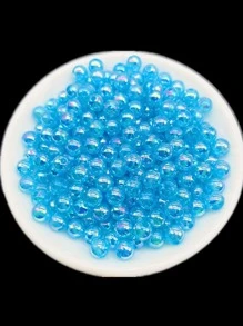 1pack Fashionable 6/8/10mm DIY Bead For Women For DIY Jewelry Making - Baby Blue - View 1