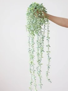 1入組人造葉藤簡易塑料懸掛假植物無花盆用於家居裝飾 - 綠色 - 查看 7