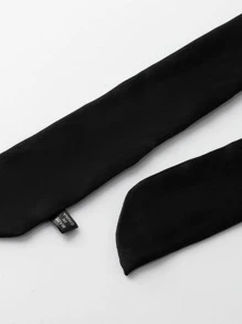 1pc Lady's Solid Color Fashion Stylish Decor Accessory Scarf, Suitable For Workplace - Black - View 4