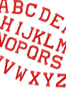 26 miếng vá thiết kế chữ cái - Đỏ - Xem 3