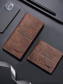 SHABILI 字母图形长款钱包 咖啡色 带小钱包 支票簿套 轻巧、现代、商务 信用卡、身份证、钱、现金 商务休闲 教师节、教师礼物、工作、商务、通勤、旅行、节日、办公室、度假、周年纪念、情侣、生日礼物、情人节、男士礼物、男性礼物、白领人士礼物 - 咖啡棕 - 查看 1