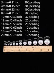 1盒時尚珍珠DIY珠子適合女士DIY首飾製作 - 白色 - 查看 4