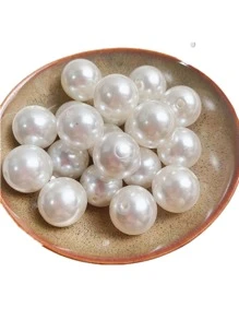 1盒時尚珍珠DIY珠子適合女士DIY首飾製作 - 白色 - 查看 10