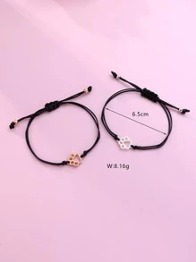 2 chiếc vòng tay thời trang cho bé gái Paw Decor để trang trí hàng ngày - Nhiều màu - Xem 4