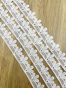 1pc 300m Polyester DIY Webbing Lace, Modern White Lace Trim For Sewing - White - View 3