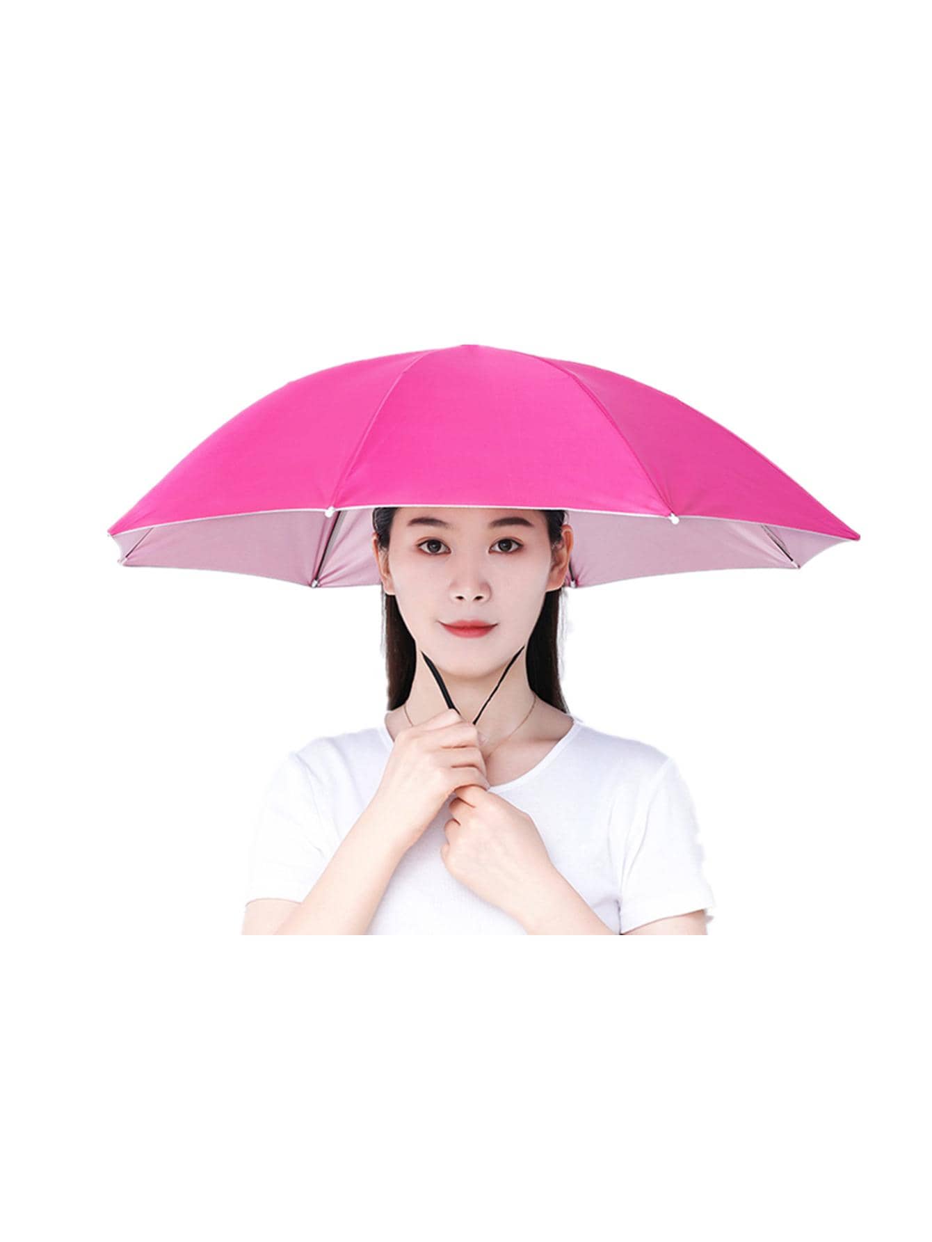 Hat With Umbrella, Foldable, Headmounted, For Sun Protection, Fishing