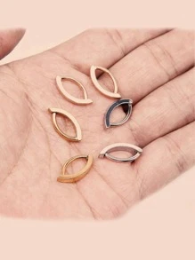 1 件 316L 不锈钢真空电镀金，性感肚脐扣，通用光泽肚脐钉，身体穿孔首饰，不引起过敏，对人体无害 - 銀色 - 查看 2