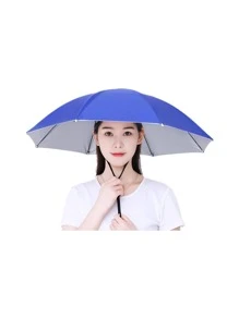 可折叠遮阳伞帽，适合钓鱼、防晒、防晒霜、雨天遮阳，春夏必备，伴娘礼物，房间装饰，卧室装饰，海滩，旅行，男女皆宜，度假 - 淺藍色 - 查看 10