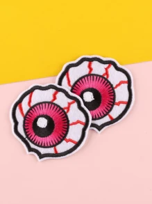 2pcs Eye Embroidered Iron-on Patch - Multicolor - View 3