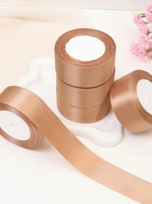 1卷素色禮品包裝帶玫瑰金緞面禮品條用於派對禮品裝飾 - 玫瑰金 - 查看 2
