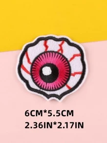 2pcs Eye Embroidered Iron-on Patch - Multicolor - View 2