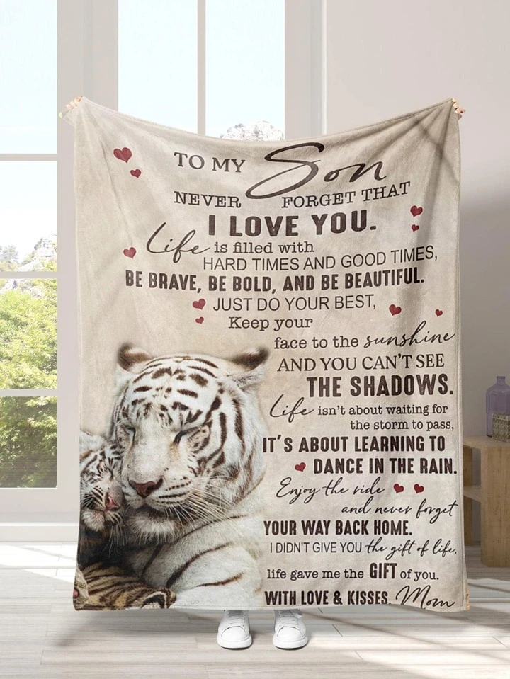 1pc Tiger u0026 Slogan Graphic Blanket, Fabric Soft u0026 Warm Blanket For Living  Room u0026 Bedroom, Home Decor | SHEIN
