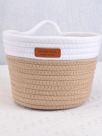 1入組編織收納手持便攜收納籃適用於家庭