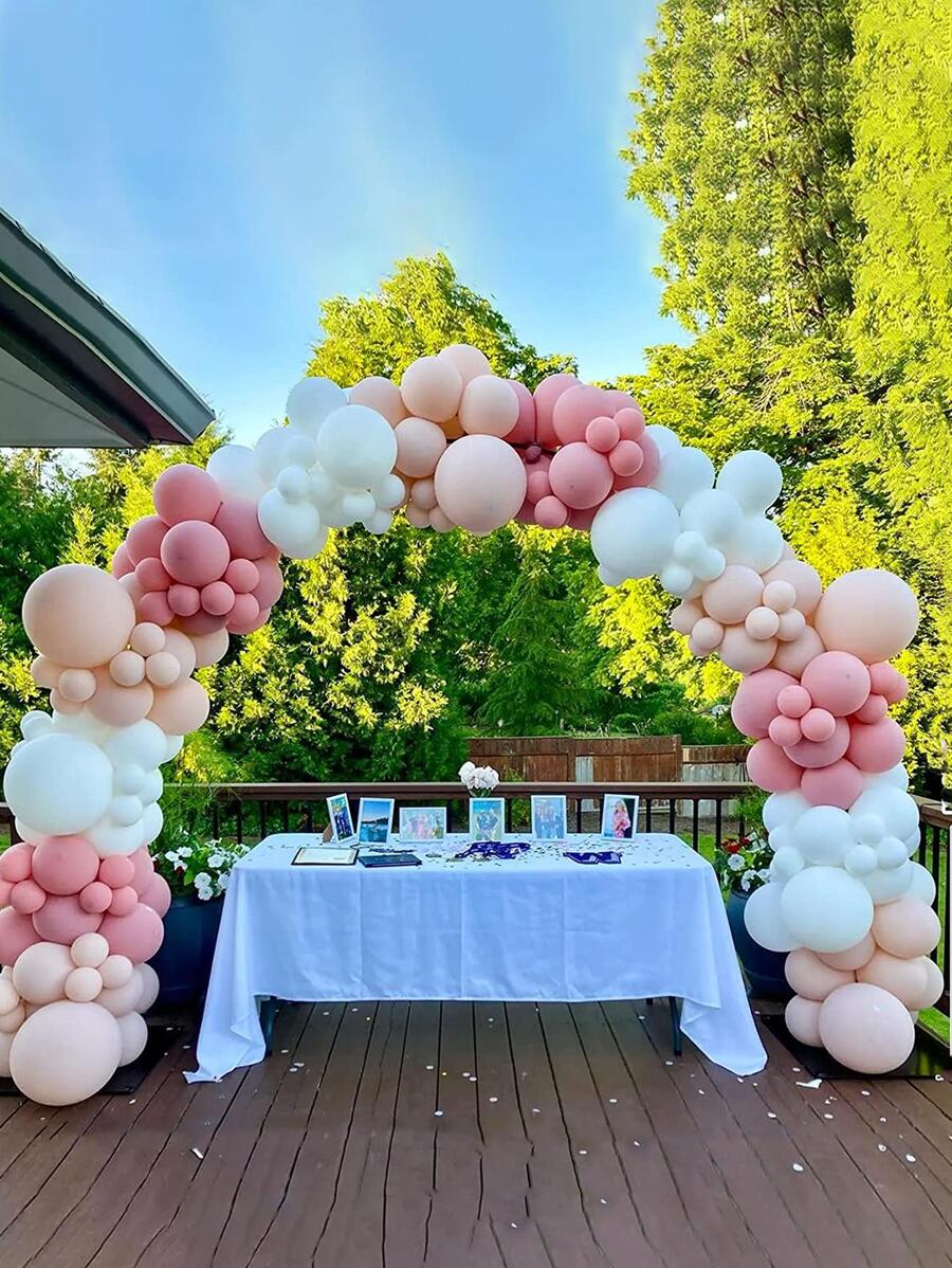 1set Plain Balloon Stand, PVC Portable Balloon Arch Stand For Party - Multicolor - View 1
