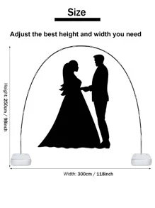1set Plain Balloon Stand, PVC Portable Balloon Arch Stand For Party - Multicolor - View 5